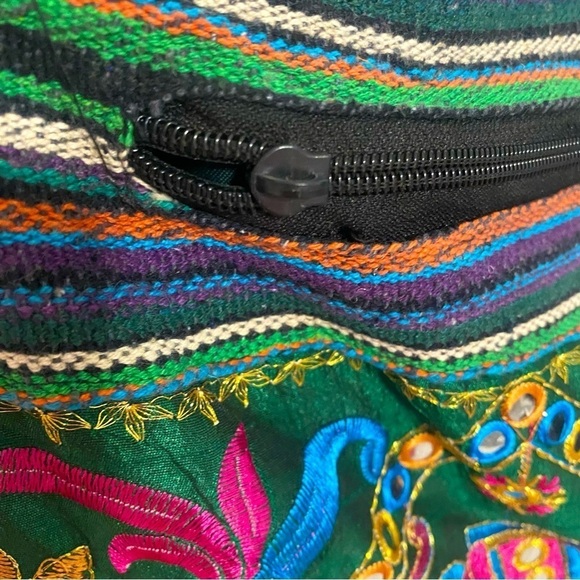 Embroidery Elephant Crossbody Bag Hippie Bag Sequin Hobo Festival Sling EUC - Picture 6 of 8